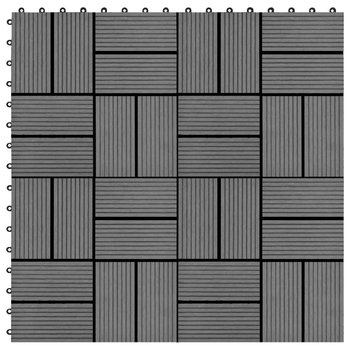 Płytki tarasowe WPC 30x30 Szary - zestaw 22 szt. - Zakito Europe