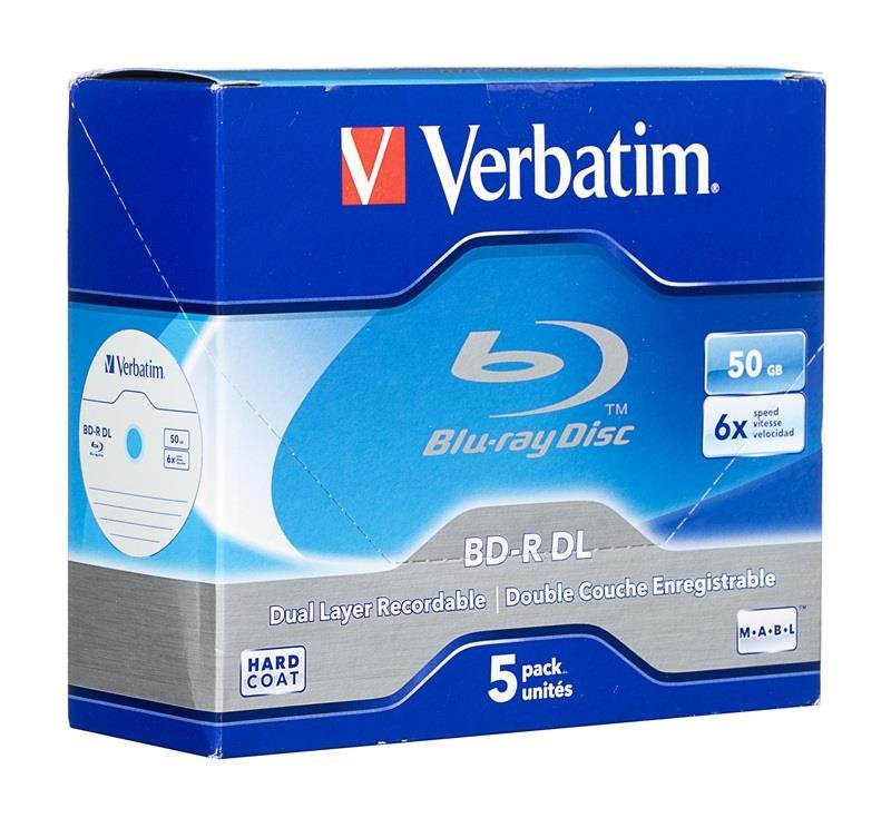 Płyty BD-R VERBATIM, 50 GB, 6x, 5 szt.