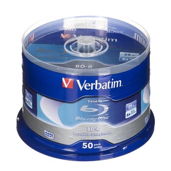 Płyty BD-R VERBATIM DataLife 43838, 25 GB, 6x, 50 szt. - Verbatim