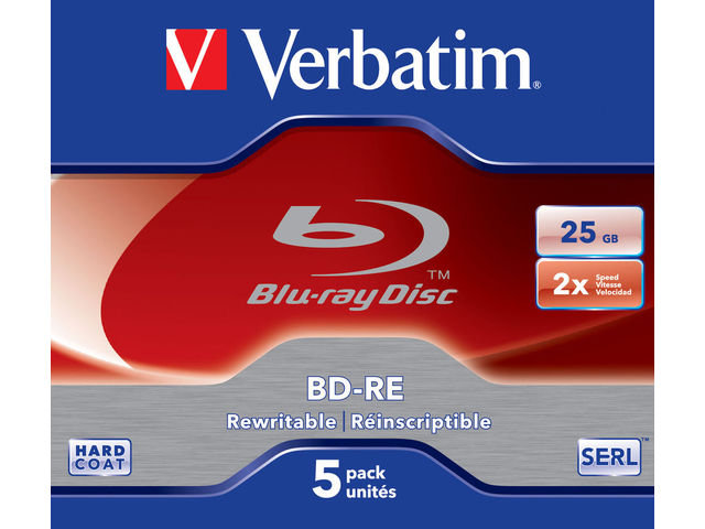 Płyty BD-RE VERVATIM 43615, 25 GB, 2x, 5 szt.-Zdjęcie-0