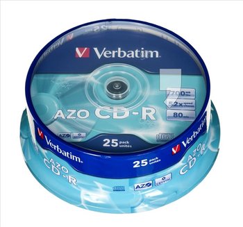 Płyty CD-R VERBATIM AZO Crystal, 700 MB, 52x, 25 szt. - Verbatim
