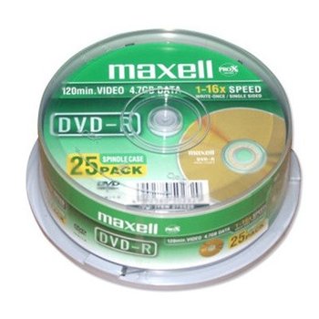 Płyty DVD-R MAXELL, 4.7 GB, 16x, 25 szt. - Maxell