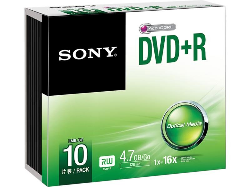 Płyty DVD+R SONY Slim, 4.7 GB, 16x, 10 szt. - Sony | Sklep EMPIK.COM