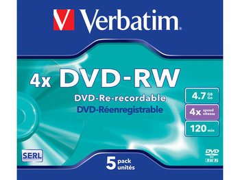 Płyty DVD-RW VERBATIM, 4.7 GB, 4x, 5 szt. - Verbatim