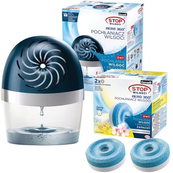 Pochłaniacz wilgoci CERESIT Aero 360, 3 szt. - polne kwiaty osuszacz powietrza bez prądu dom łazienka pleśń wilgoć tabletki - Ceresit