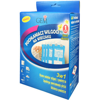 Pochłaniacz wilgoci na wieszaku 3w1 GEM, Zapach świeżości, 250 ml - GEM