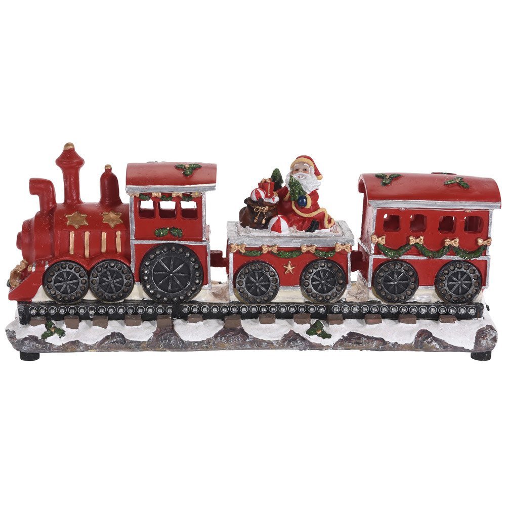 Pociąg świąteczny LED HOME STYLING COLLECTION, motyw Świętego Mikołaja, 20x39x14 cm