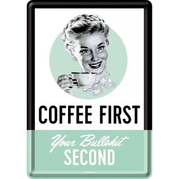 Pocztówka 14x10 cm Coffee First - Nostalgic-Art Merchandising