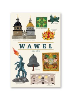 Pocztówka Kraków Wawel Symbole - Love Poland Design