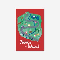 Pocztówka MAPA POLSKA 10x15 Love Poland Design