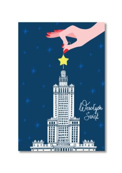 Pocztówka Pałac i Gwiazdka - Love Poland Design