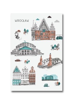 Pocztówka Wrocław Trasa Spacerowa - Love Poland Design