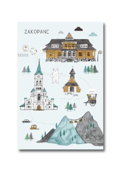 Pocztówka Zakopane Trasa Spacerowa - Love Poland Design