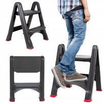 PODEST TABORET DRABINKA SKŁADANA 150KG ANTYPOŚLIZGOWA MOCNA 2 STOPNIOWA