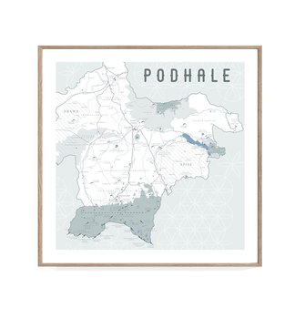 Podhale Tatry Plakat Górski 40X40Cm - Mapsbyp