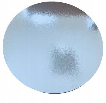 Podkład Cukierniczy Pod Tort Styrodur Okrągły Gruby Wytrzymały Srebrny 40Cm - Aleksander-Print