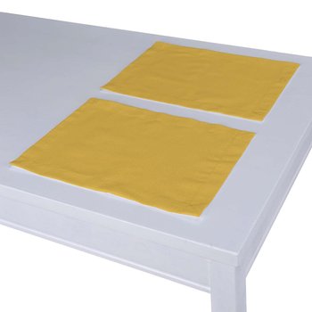 Podkładka 2 sztuki, żółty, 40 x 30 cm, Linen - Dekoria