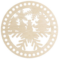 Podkładka 20 cm Szydełko Spód do Pudełka Koszyczka Wieczko Boże Narodzenie