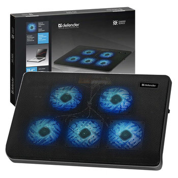 Podkładka chłodząca podstawka pod laptopa Notebooka podświetlenie LED 15.6 cali czarna - Inny producent