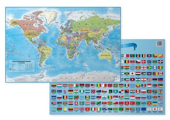 Podkładka Dwustronna Na Biurko Świat Polityczny Z Flagami 1 70 000 000 - Artglob