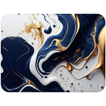 Podkładka Korkowa Na Stół Z Nadrukiem - Marble Blue And Gold 3 W Rozmiarze 30X40 Cm - Postergaleria