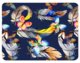 Podkładka korkowa na stół, złocona, z kolorowymi motylami i piórami, 30x40 cm - Postergaleria