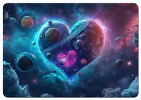 Podkładka na biurko 50×70 cm, wzór New Galactic – ekologiczny filc, nadruk HD, ochrona blatu, do biura i pokoju – Bertoni