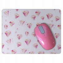 Podkładka pod mysz myszkę DIAMENT diamenty różowe