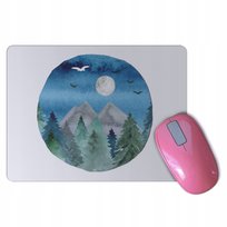 Podkładka pod mysz myszkę GÓRY KSIĘŻYC noc ptaki