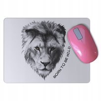 Podkładka pod mysz myszkę LEW z lwem napis wild