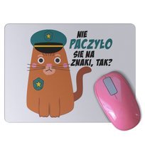 Podkładka pod mysz myszkę POLICJANT śmieszna kot