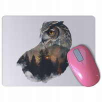 PODKŁADKA POD MYSZ myszkę SOWA z sową las drzewa dzika przyroda