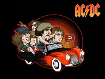 PODKŁADKA POD MYSZ Nadruk 22x18 cm AC/DC Highway To Hell ACDC Tekst Prezent - Inny producent