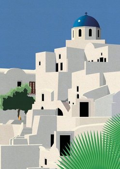 PODKŁADKA POD MYSZ Z Nadrukiem 22x18 cm Santorini Vintage ART Tekst Prezent - Inny producent