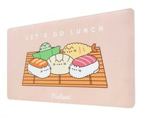 Podkładka pod myszkę z ekoskóry Pusheen Sushi Roll podkładki na biurko gamingowe 60x35 cm