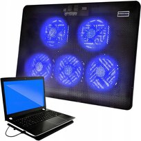 PODKŁADKA PODSTAWKA POD LAPTOPA NOTEBOOKA CHŁODZĄCA PODŚWIETLENIE 12- 17''