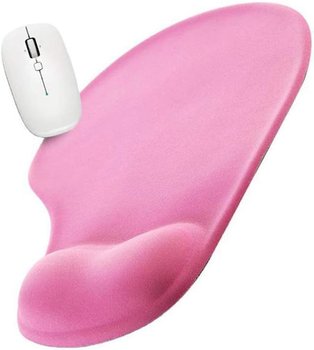Podkładka żelowa pod mysz, podkładka pod mysz z podpórką pod nadgarstek – z wygodną żelową podpórką pod nadgarstek – antypoślizgowa gumowa podstawa, ergonomiczna – różowa - Other Ocean Interactive