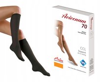Podkolanówki uciskowe profilaktyczne Aries Avicenum 70 DEN czarne 36-38