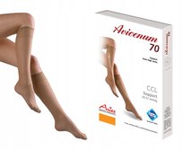 Podkolanówki uciskowe profilaktyczne Aries Avicenum 70 DEN naturalne 36-38