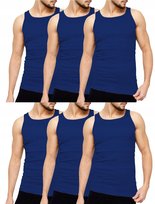 PODKOSZULKA KOSZULKA MĘSKA 100% BAWEŁNA GŁADKA OKRĄGŁY ZESTAW 6-SZT - L