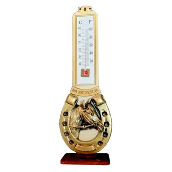 Podkowa z termometrem  na podstawce.(Srebrny) - FPHU ADAR Czesław Hebda