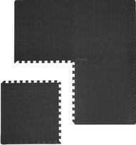 PODŁOGA gumowa PUZZLE do siłowni MATA pod sprzęt ochronna czarna 1,2x1,2m