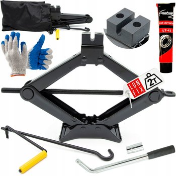 Podnośnik lewarek samochodowy trapezowy 2,5t + klucz w zestawie - Inny producent