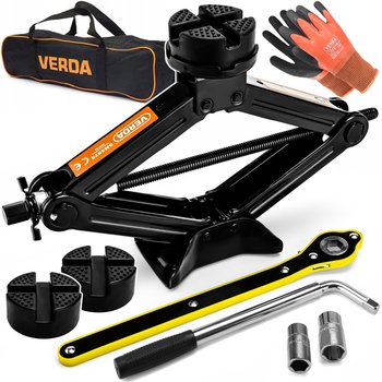 Podnośnik Samochodowy Lewarek Trapezowy 2,5T 120-420 Klucz Do Kół Pokrowiec Sn4575 - Verda