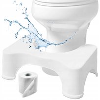 Podnóżek Podest Taboret do Wc Toalety Łazienki Plastikowy Biały Schodek