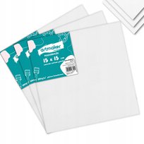 Podobrazie 15x15 cm płótno malarskie ZESTAW 3 szt