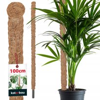 PODPORA DO ROŚLIN 100CM TYCZKA PAŁKA Z WŁÓKNA KOKOSOWEGO 2,5 PALIK KOKOSOWY Kotarbau