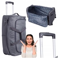 PODRÓŻNA TORBA NA KÓŁKACH Z UCHWYTEM TURYSTYCZNA DUŻA POJEMNA 55L 66x31x30 inna (Inny)