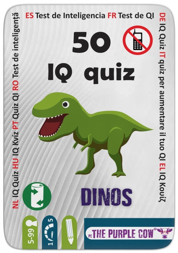Zdjęcia - Zabawka edukacyjna IQ Podróżne łamigłówki The Purple Cow - 50  Dinozaury 5+ 