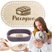 Podstawa Drewniana do Kosza Szydełko Baza Owalna 20x12cm Dno Kosz Mojżesza